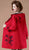 Abrigo de punto de lana floral con cuello en V profundo y cuello de solapa para mujer