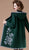 Manteau en tricot de laine à fleurs à col en V pour femmes
