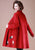 Cappotto da donna in maglia di lana floreale orientale aperto sul davanti