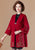 Trumpet Sleeve Floral Embroidery Oriental Wool Knit Coat