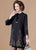 Trumpet Sleeve Floral Embroidery Oriental Wool Knit Coat