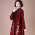 Wintersweet Embroidery Open Front Women's Oriental Wool Knit Coat
