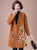 Manteau en tricot de laine oriental pour femmes avec broderie Wintersweet à devant ouvert