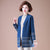 Paisley Pattern Open Front Women's Oriental Wool Knit Coat