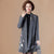 Floral Embroidery Open Front Women's Oriental Wool Knit Coat