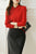 Stand Collar Knit Sweater with Button Closure Flattering Fit Versatile Design