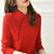 Stand Collar Knit Sweater with Button Closure Flattering Fit Versatile Design