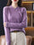 Gilet en tricot de laine orientale pour femmes à rayures ouvertes sur le devant