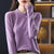 Vintage Button-up Mock Neck Knit Chinese-style Loose-fit Slimming Pullover