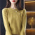Vintage Button-up Mock Neck Knit Chinese-style Loose-fit Slimming Pullover