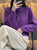 Loose Thick Knit with Vintage Chinese-style Button-up Casual Long-sleeved Cashmere Pullover Sweater