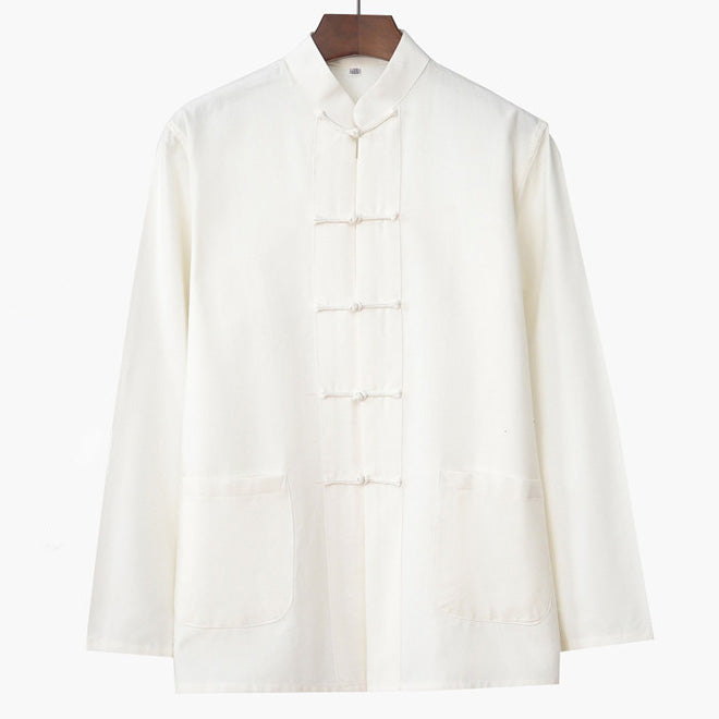 100% Cotton Chinese Han Costume Zen Coat Base Shirt