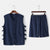 Waistcoat Top with Short Pants Chinese Style Kung Fu Suit