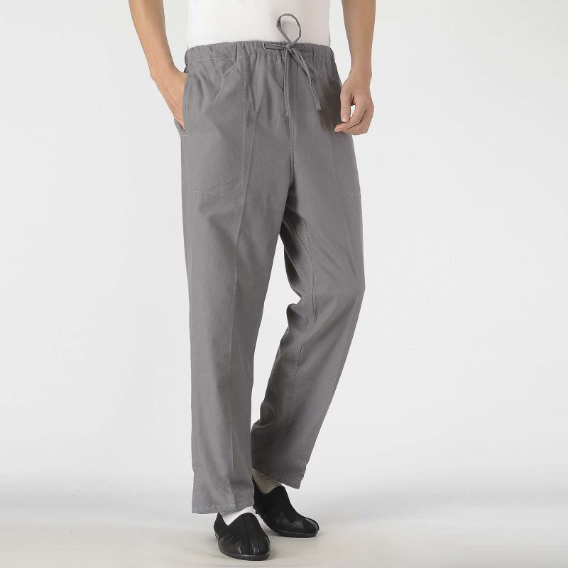 Signature Cotton Kung Fu Suit Matched Men's Long Pants – IDREAMMART