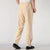 Pantalones largos chinos de algodón distintivos con abertura en la pierna con botón de rana