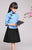 Cheongsam Top Hasta la rodilla Falda Traje de niña Uniforme escolar
