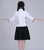 Cheongsam Top Knielanger Rock Mädchen Anzug Schuluniform