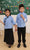 Costume d'enfant à manches longues d'uniforme scolaire de style chinois rétro