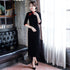 3/4 Sleeve Tea Length Retro Cheongsam Mother Dress