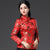 Manteau matelassé traditionnel chinois en brocart floral