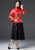 Fur Edge Floral Brocade Traditional Chinese Wadded Coat Mother Coat
