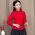 Thick Cheongsam Top Retro Chinese Jacket with Strap Buttons