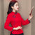 Thick Cheongsam Top Retro Chinese Jacket with Strap Buttons