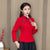 Thick Cheongsam Top Retro Chinese Jacket with Strap Buttons