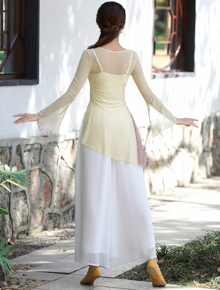 Round Neck Chinese Style Yoga Wear Dance Costume – IDREAMMART