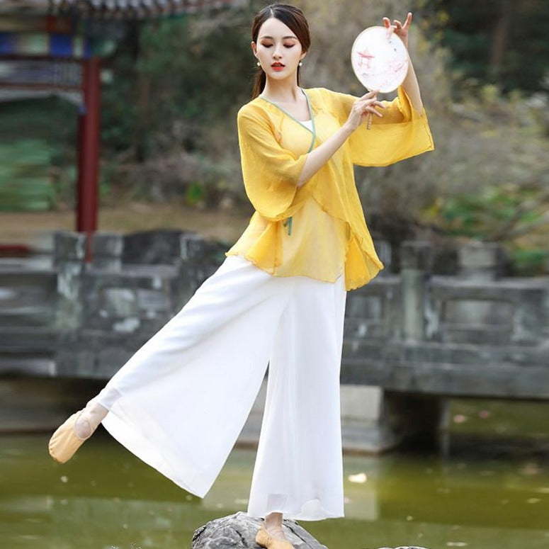 Traditional Chinese Style Yoga Wear Dance Costume Traditional Chinese Style Yoga Wear Dance Costume