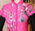 Col montant et bord de fourrure Gilet de gilet ouaté floral de style chinois