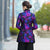 Fur Collar & Cuff Floral Brocade Chinese Style Women's Wadded Jacket