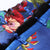 Gilet imbottito con collo in pelliccia di broccato floreale e bordo tradizionale cinese