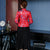 3/4 Sleeve Floral Brocade Traditional Chinese Wadded Coat
