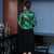 3/4 Sleeve Floral Brocade Traditional Chinese Wadded Coat