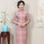 Long Sleeve Retro Woolen Cheongsam Knee Length Chinese Dress