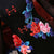 Chaleco acolchado chino con bordado floral Cheongsam con borde superior de piel