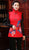 Floral Embroidery Cheongsam Top Fur Edge Chinese Wadded Waistcoat Vest