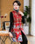 Knee Length Fur Edge Brocade Traditional Wadded Chinese Waistcoat Vest