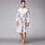 Dragon & Phoenix Pattern Silk Blend Loungewear Sleepwear Bathrobe