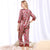 3/4 Sleeve V Neck 2-pieces Silk Blend Loungewear Nightwear Pajamas