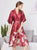 Kimono en soie à motif de grue à demi-manches Yukata Sleepwear