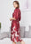 Kimono di seta con motivo a gru a mezza manica Yukata Sleepwear