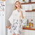 Half Sleeve Knee Length Silk Kimono Yukata Sleepwear Bathrobe