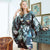 Batwing Sleeve Floral Silk Blend Loungewear Nightwear Pajamas