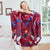 Kimono Sleeve Floral Silk Blend Loungewear Nightwear Pajamas