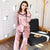 2-teiliger 2-teiliger chinesischer Loungewear-Nachtwäsche-Pyjama aus Seidenmischung