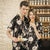 Short Sleeve Floral Silk 2-pieces Loungewear Sleepwear Bathrobe