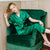 Short Sleeve 2-pieces Full Length Silk Loungewear Nightwear Pajamas