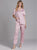 Short Sleeve 2-pieces Full Length Silk Loungewear Nightwear Pajamas